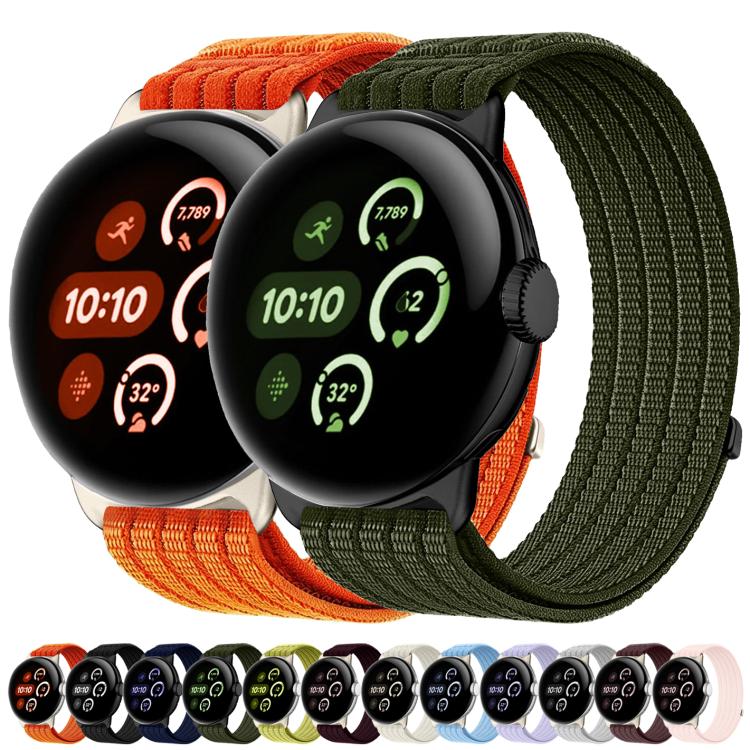 Cinturino per orologio in nylon intrecciato traspirante, leggero come una nuvola, con cassa in metallo., For Google Pixel Watch 4 / Watch 3 45mm, For Google Pixel Watch 4 / 3 / 2 / 1 41mm