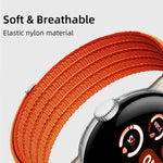 Cinturino per orologio in nylon intrecciato traspirante, leggero come una nuvola, con cassa in metallo., For Google Pixel Watch 4 / Watch 3 45mm, For Google Pixel Watch 4 / 3 / 2 / 1 41mm