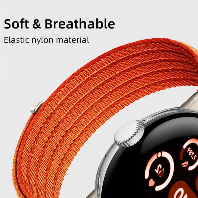 Cinturino per orologio in nylon intrecciato traspirante, leggero come una nuvola, con cassa in metallo., For Google Pixel Watch 4 / Watch 3 45mm, For Google Pixel Watch 4 / 3 / 2 / 1 41mm