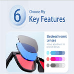Occhiali intelligenti G60, supportano chiamate Bluetooth e musica con intelligenza artificiale.