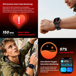 Smartwatch C32Pro con schermo a colori da 1,75 pollici, chiamate Bluetooth, supporto per il monitoraggio della salute e diverse modalità sportive.