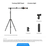 Treppiede YUNTENG VCT-5288 con barra trasversale regolabile a 360 gradi e estensione fino a 205 cm., VCT-5288