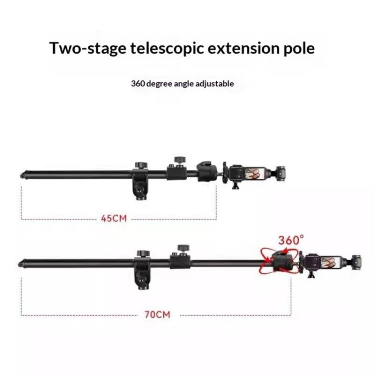 Treppiede YUNTENG VCT-5288 con barra trasversale regolabile a 360 gradi e estensione fino a 205 cm., VCT-5288