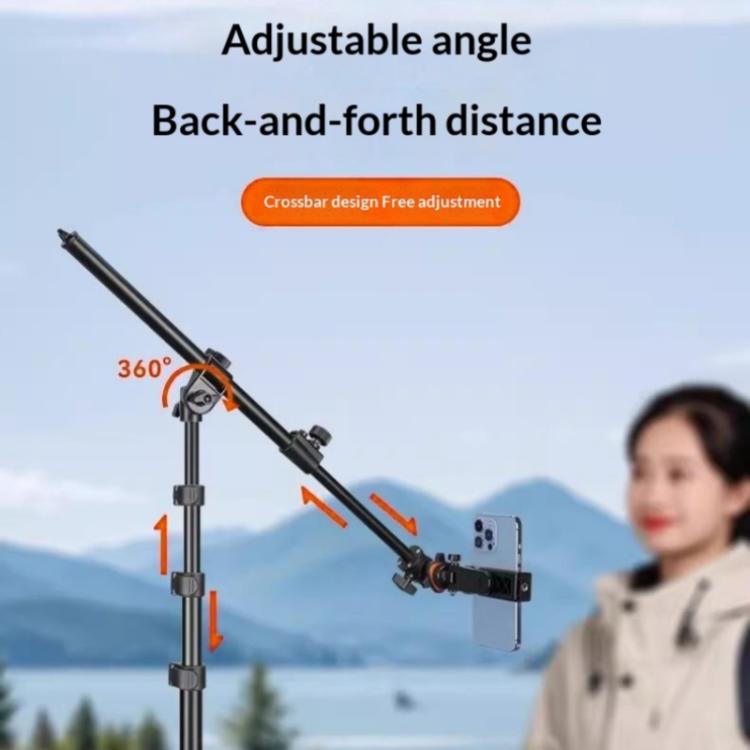 Treppiede YUNTENG VCT-5288 con barra trasversale regolabile a 360 gradi e estensione fino a 205 cm., VCT-5288