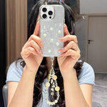 Custodia per telefono in TPU con bracciale a catena con motivo a rose fresche, For iPhone 17 Pro Max, For iPhone 17 Pro, For iPhone 17, For iPhone Air, For iPhone 16 Pro Max, For iPhone 16 Pro