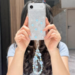Custodia per telefono in TPU con bracciale a catena con motivo a rose fresche, For iPhone 17 Pro Max, For iPhone 17 Pro, For iPhone 17, For iPhone Air, For iPhone 16 Pro Max, For iPhone 16 Pro