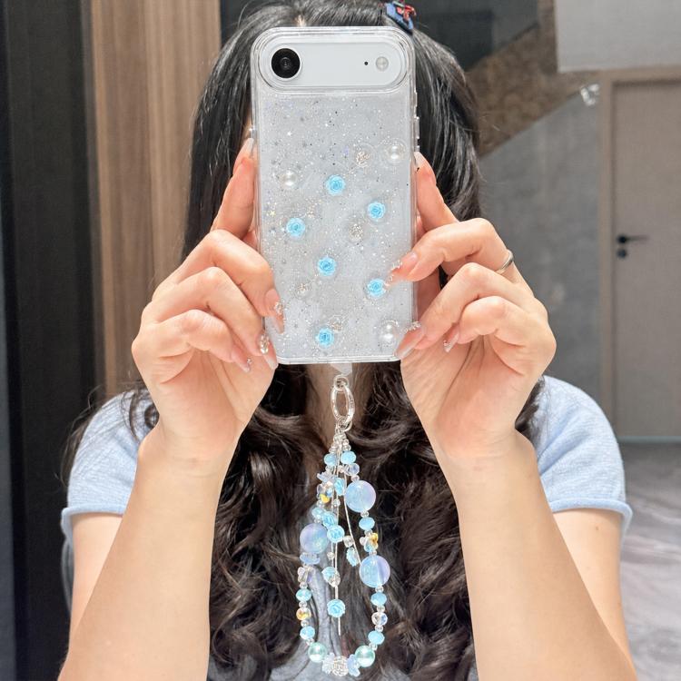 Custodia per telefono in TPU con bracciale a catena con motivo a rose fresche, For iPhone 17 Pro Max, For iPhone 17 Pro, For iPhone 17, For iPhone Air, For iPhone 16 Pro Max, For iPhone 16 Pro