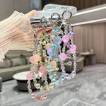 Custodia per telefono in TPU con bracciale a catena con motivo a rose fresche, For iPhone 16 Plus, For iPhone 16, For iPhone 15 Pro Max, For iPhone 15 Pro, For iPhone 15 Plus, For iPhone 15
