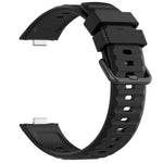 Cinturino in silicone tinta unita con fibbia colorata a trama ondulata., For Huawei Watch Fit 5 / Fit 5 Pro