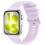 Cinturino in silicone tinta unita con fibbia colorata a trama ondulata., For Huawei Watch Fit 5 / Fit 5 Pro