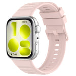 Cinturino in silicone tinta unita con fibbia colorata a trama ondulata., For Huawei Watch Fit 5 / Fit 5 Pro