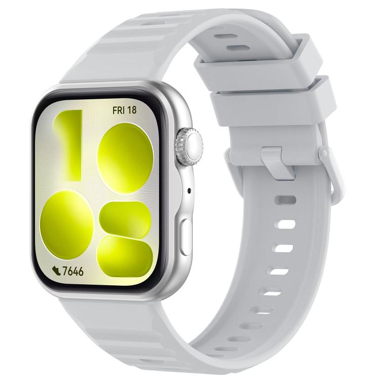 Cinturino in silicone tinta unita con fibbia colorata a trama ondulata., For Huawei Watch Fit 5 / Fit 5 Pro