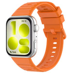 Cinturino in silicone tinta unita con fibbia colorata a trama ondulata., For Huawei Watch Fit 5 / Fit 5 Pro