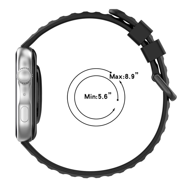 Cinturino in silicone tinta unita con fibbia colorata a trama ondulata., For Huawei Watch Fit 5 / Fit 5 Pro