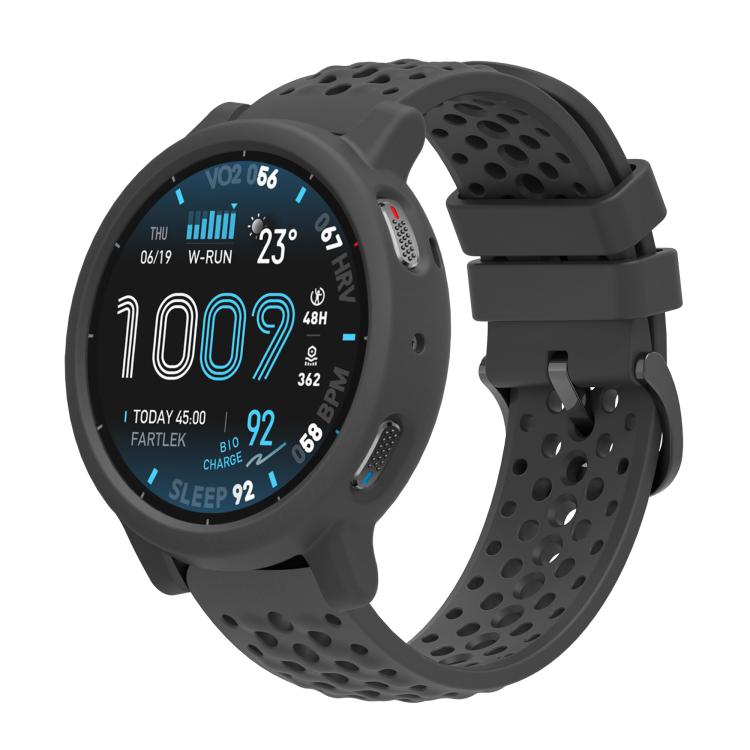 Custodia morbida in silicone e cinturino in silicone traforato a tinta unita., For Amazfit Active Max