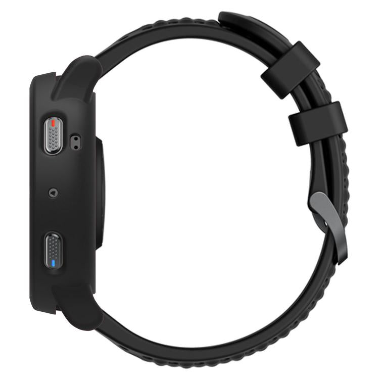 Custodia morbida in silicone e cinturino in silicone traforato a tinta unita., For Amazfit Active Max