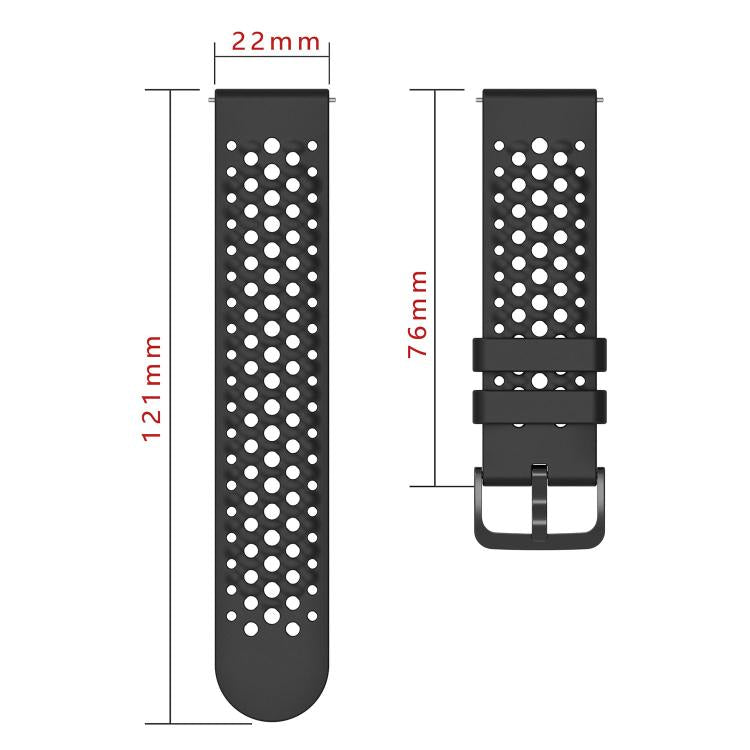 Custodia morbida in silicone e cinturino in silicone traforato a tinta unita., For Amazfit Active Max