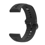 Cinturino per orologio in silicone nero a tinta unita con texture ondulata e fibbia ad ardiglione., For COROS APEX 4 46mm, For COROS APEX 4 42mm