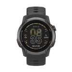 Cinturino per orologio in silicone nero a tinta unita con texture ondulata e fibbia ad ardiglione., For COROS APEX 4 46mm, For COROS APEX 4 42mm
