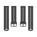 Cinturino per orologio in silicone nero a tinta unita con texture ondulata e fibbia ad ardiglione., For COROS APEX 4 46mm, For COROS APEX 4 42mm