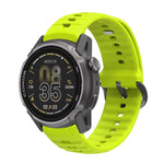 Cinturino per orologio in silicone nero a tinta unita con texture ondulata e fibbia ad ardiglione., For COROS APEX 4 46mm, For COROS APEX 4 42mm