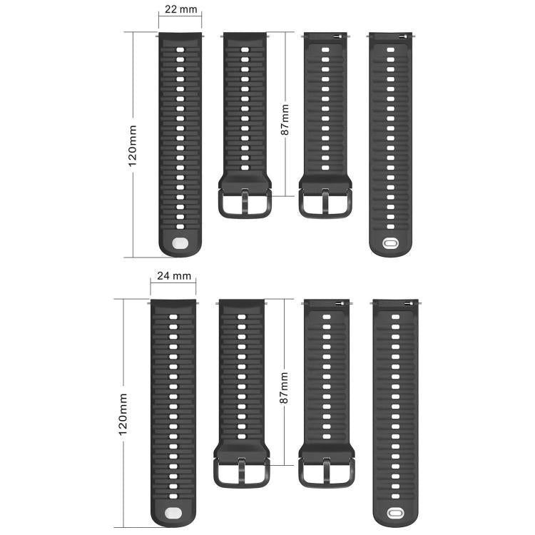 Cinturino per orologio in silicone nero a tinta unita con texture ondulata e fibbia ad ardiglione., For COROS APEX 4 46mm, For COROS APEX 4 42mm