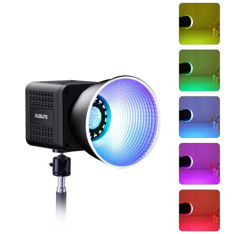 VLOGLITE P40RGB Luce video COB RGB da 40W per fotografia e studio, con 20 modalità effetti., P40RGB