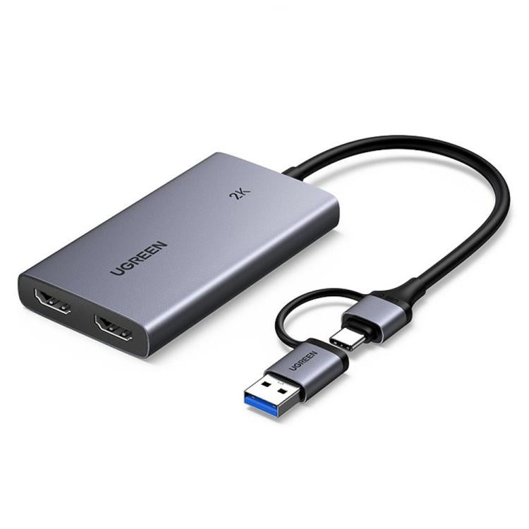 Scheda di acquisizione video UGREEN CM726-25773 con uscita loop 4K HD, USB A/USB C 2 in 1, 2K/30Hz