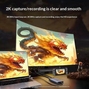 Scheda di acquisizione video UGREEN CM726-25773 con uscita loop 4K HD, USB A/USB C 2 in 1, 2K/30Hz
