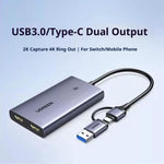 Scheda acquisizione video UGREEN con uscita loop 4K HD USB A/C
