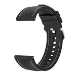Cinturino per orologio in silicone ibrido con cuciture a vista e similpelle vegana., 20mm, 22mm