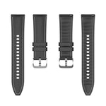 Cinturino per orologio in silicone ibrido con cuciture a vista e similpelle vegana., 20mm, 22mm