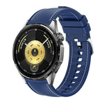 Cinturino per orologio in silicone ibrido con cuciture a vista e similpelle vegana., 20mm, 22mm