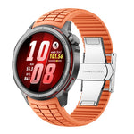 Cinturino per orologio in silicone con fibbia pieghevole e texture zigrinata., For Huawei Watch GT Runner 2