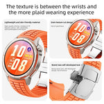 Cinturino per orologio in silicone con fibbia pieghevole e texture zigrinata., For Huawei Watch GT Runner 2