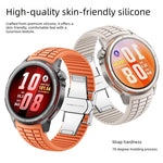 Cinturino per orologio in silicone con fibbia pieghevole e texture zigrinata., For Huawei Watch GT Runner 2