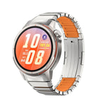 Cinturino per orologio ibrido in titanio e silicone con chiusura pieghevole a pressione, For Huawei Watch GT Runner 2