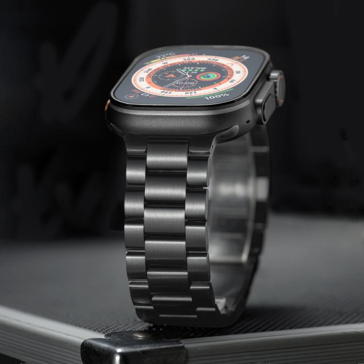 Cinturino per orologio in lega di titanio con chiusura magnetica a tre perline, For Apple Watch 46mm / 49mm / 45mm / 44mm, For Apple Watch 42mm / 41mm / 40mm / 38mm