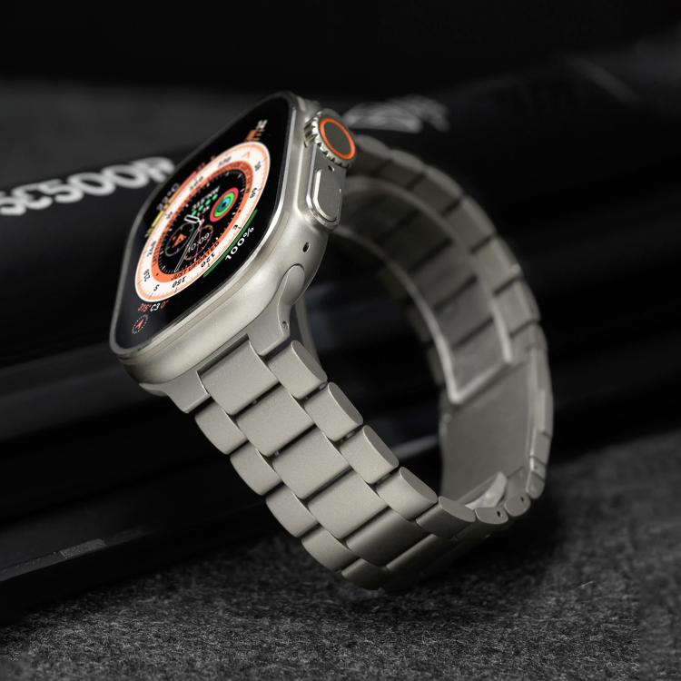 Cinturino per orologio in lega di titanio con chiusura magnetica a tre perline, For Apple Watch 46mm / 49mm / 45mm / 44mm, For Apple Watch 42mm / 41mm / 40mm / 38mm