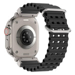 Cinturino in silicone con connettore in metallo Pioneer Ocean Mecha., For Apple Watch 46mm / 49mm / 45mm / 44mm