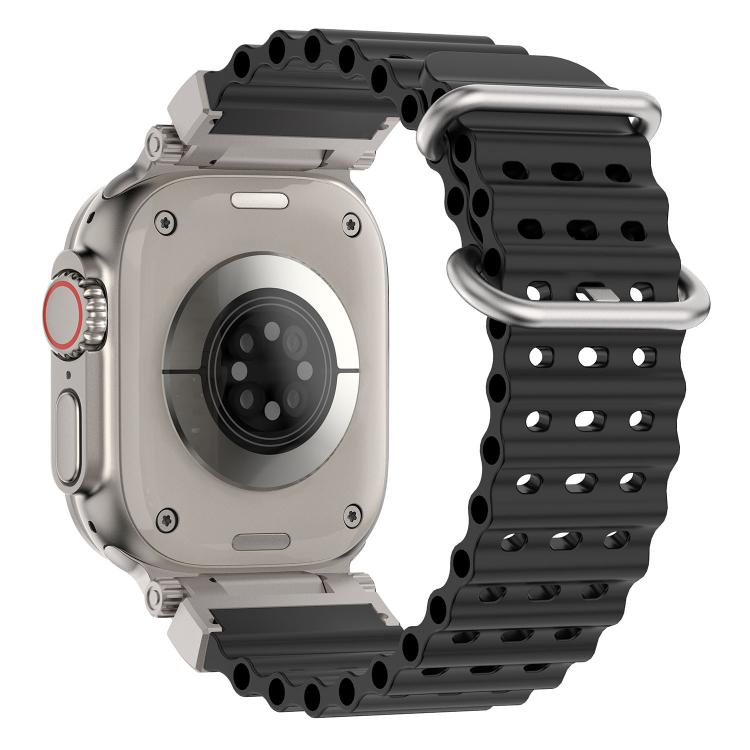 Cinturino in silicone con connettore in metallo Pioneer Ocean Mecha., For Apple Watch 46mm / 49mm / 45mm / 44mm