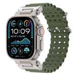 Cinturino in silicone con connettore in metallo Pioneer Ocean Mecha., For Apple Watch 46mm / 49mm / 45mm / 44mm