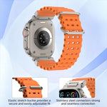 Cinturino in silicone con connettore in metallo Pioneer Ocean Mecha., For Apple Watch 46mm / 49mm / 45mm / 44mm