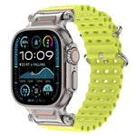 Cinturino per orologio in silicone con connettore in metallo Ocean Mecha., For Apple Watch 46mm / 49mm / 45mm / 44mm