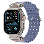 Cinturino per orologio in silicone con connettore in metallo Ocean Mecha., For Apple Watch 46mm / 49mm / 45mm / 44mm