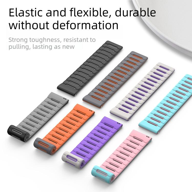 Cinturino magnetico in silicone con design color macaron., 20mm, 22mm