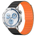 Cinturino per orologio magnetico in silicone con texture a corazza, 20mm, 22mm