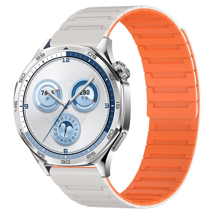 Cinturino per orologio magnetico in silicone con texture a corazza, 20mm, 22mm