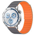 Cinturino per orologio magnetico in silicone con texture a corazza, 20mm, 22mm
