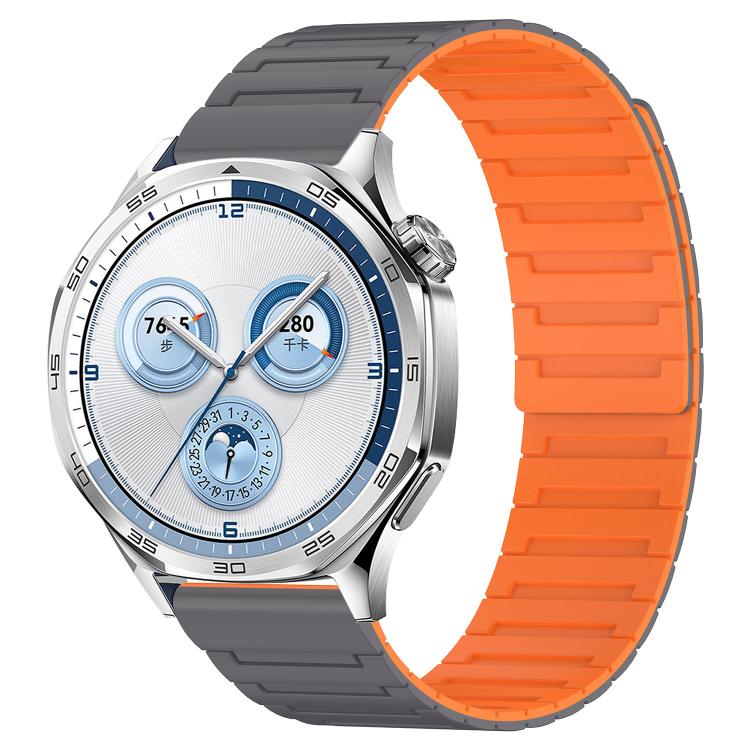 Cinturino per orologio magnetico in silicone con texture a corazza, 20mm, 22mm